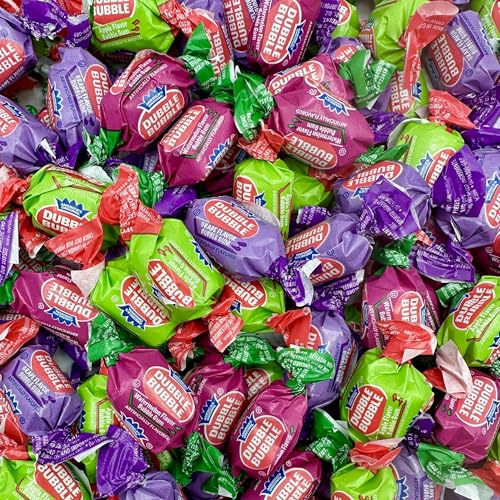 Dubble Assorted Fruit Flavor Bubble Gum - 1 Pound Bulk