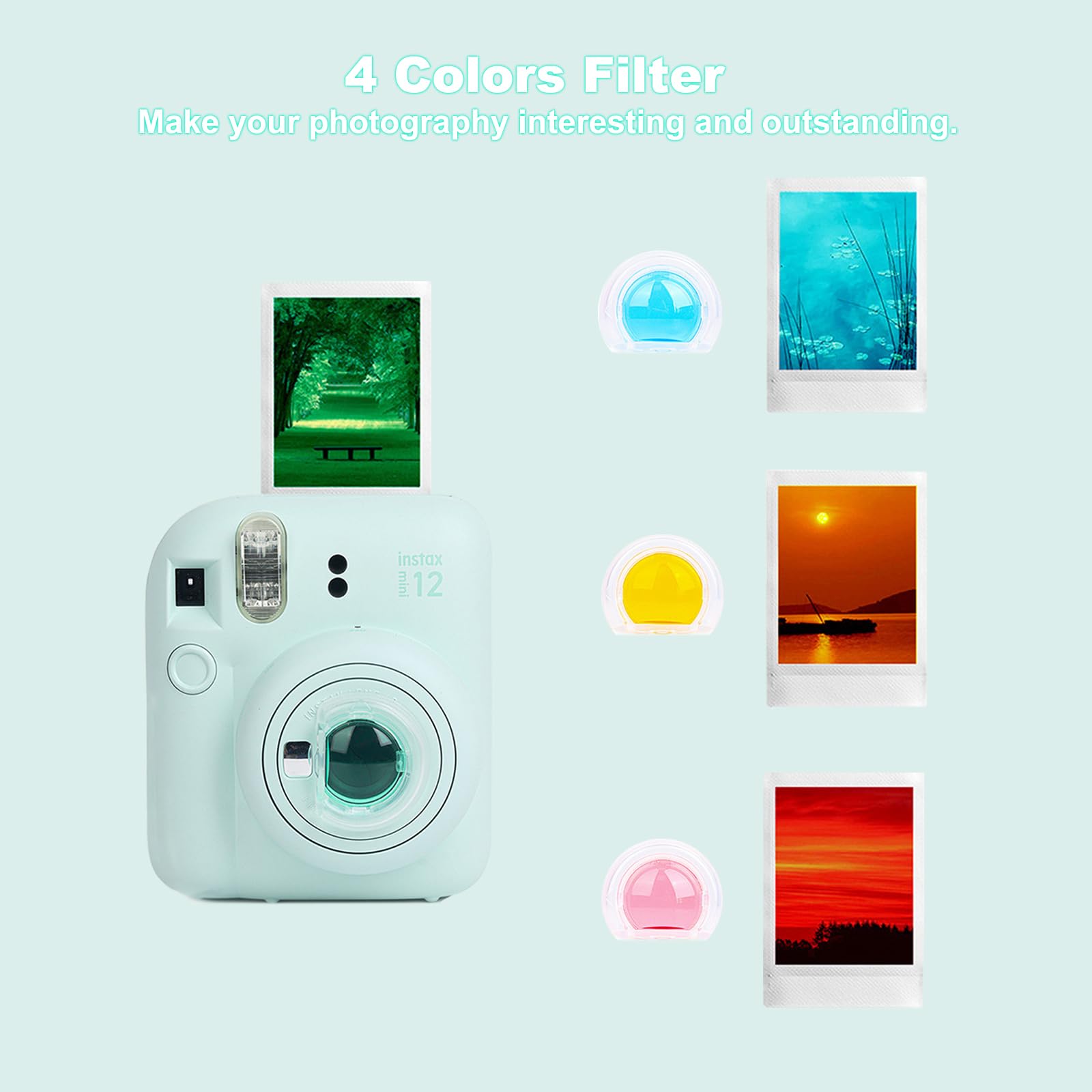 Fujifilm Instax Mini 12 Instant Camera Bundle With Fujifilm Instax Mini Instant Film Value Pack (60 Sheets) With Accessories Including Protective Case, Strap, Photo Album (Blosssom Pink - View #2
