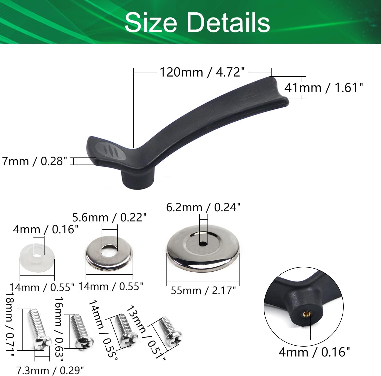 Bakelite Pot Lid Knobs 6.10" x 2.28" x 1.50"(D x T x H) Replacement Repair Stand Wok Lid Cover Grip Cookware Universal Kitchen Holder Pan Handle, Black 1pcs
