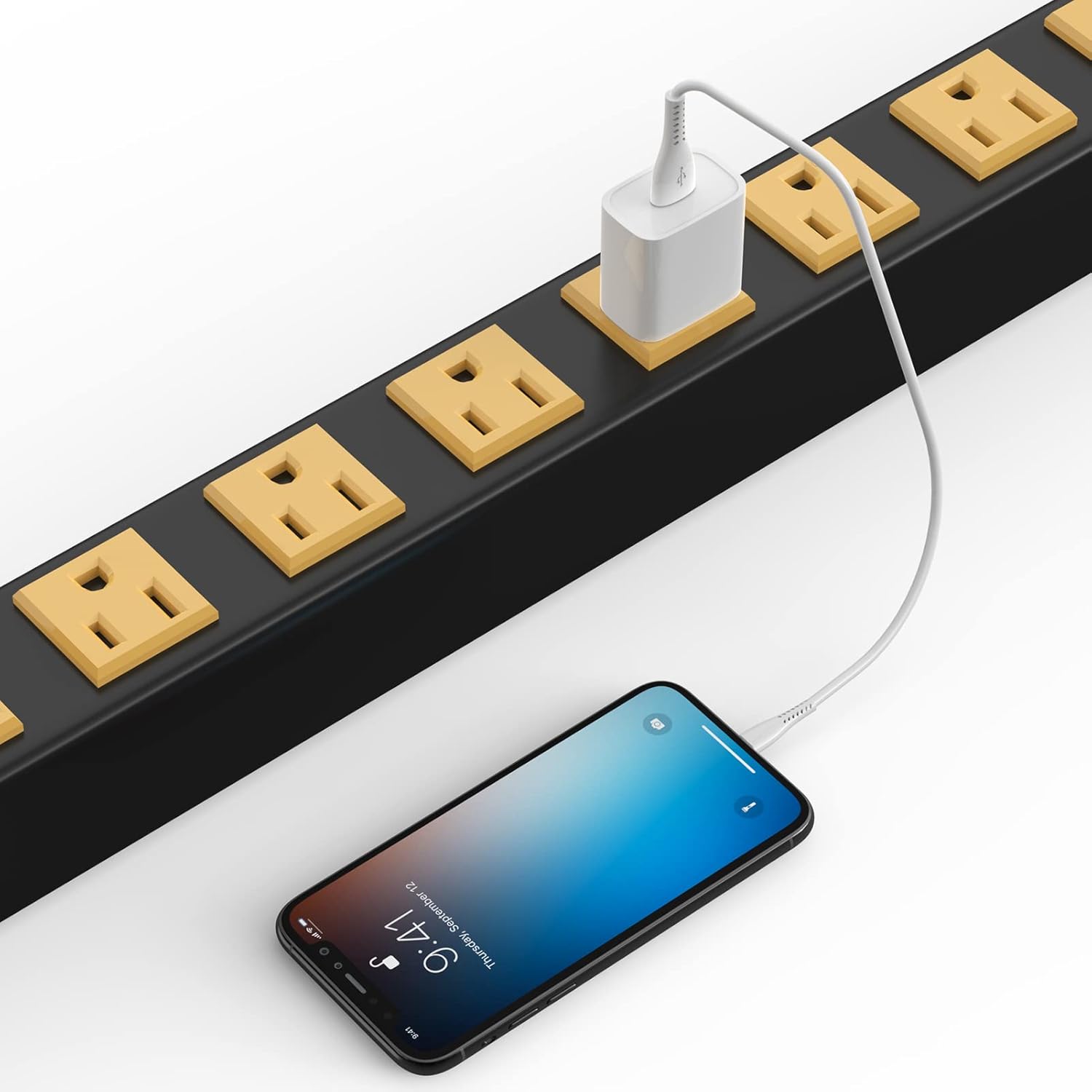 Buy Long Power Strip Heavy Duty, 16 Outlet Metal Power Strip Long Cord