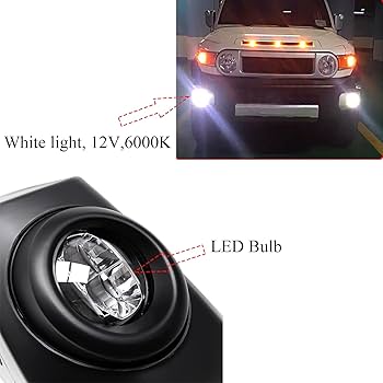 Amazon | 車用ブラックフォグランプ トヨタ FJクルーザー 2007