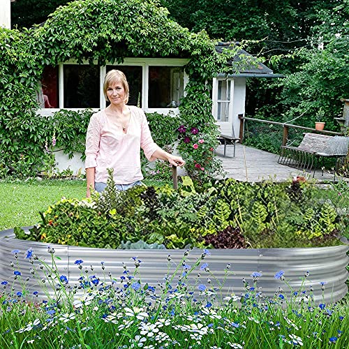 Land Guard 6Ft Metal Raised Garden Bed，2 Pcs Galvanized Planter Raised Beds For Vegetables………… #TOP5