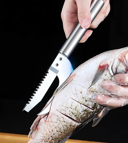 Ferramenta 3 em 1 de escavação de faca de corte de faca de peixe, descascadores de aço inoxidável pa