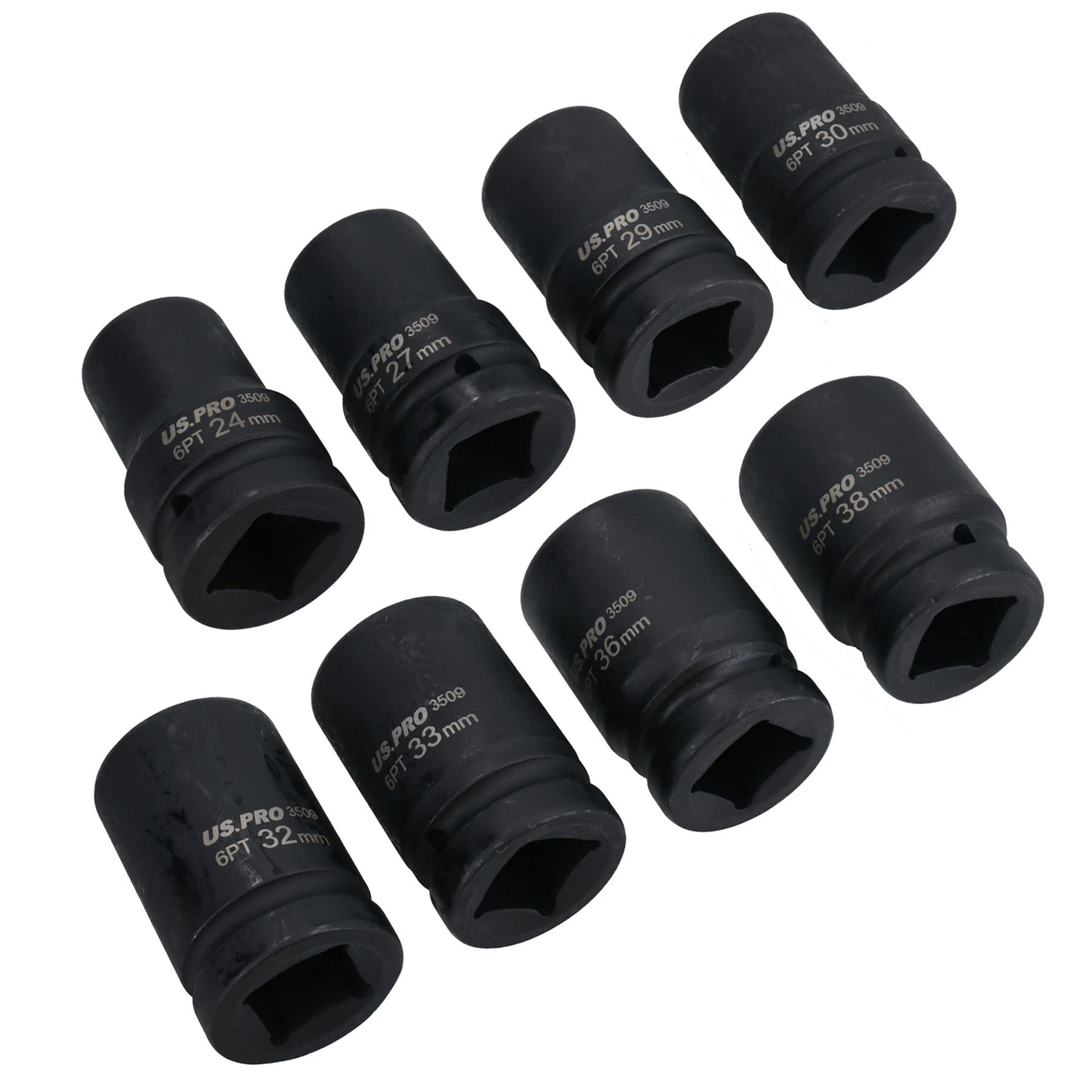 AB Tools Llave de impacto neumática de 2200 Nm, 8 tomas de 24 – 38 mm + extensiones