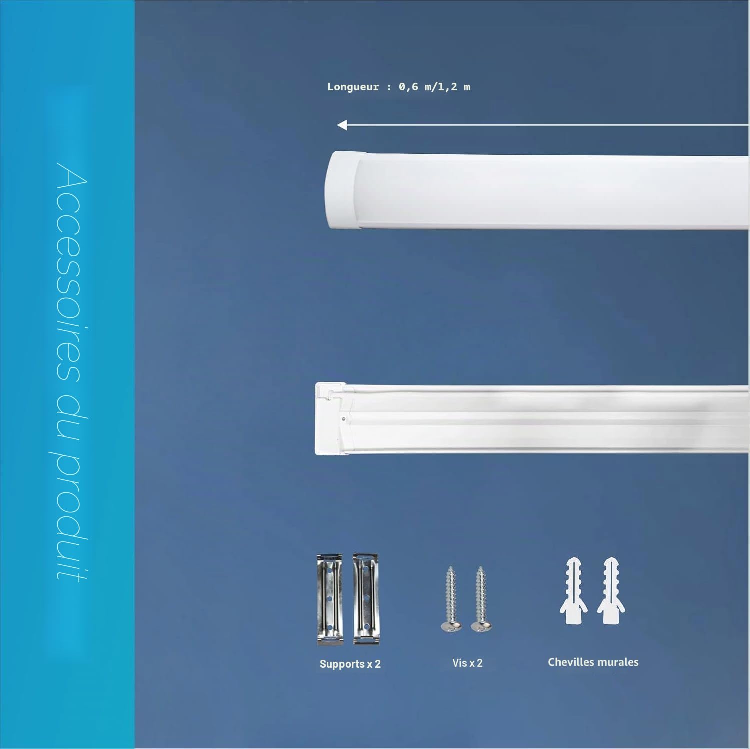BrightFly Lot de 2 Neon Led 120cm, Réglette LED 32W 3650LM Blanc Froid 6500K, Néon IP40 pour Garage, Atelier et Cuisine, Tube Lumineux Puissant Sans Scintillement, Éclairage Plafonnier Durable