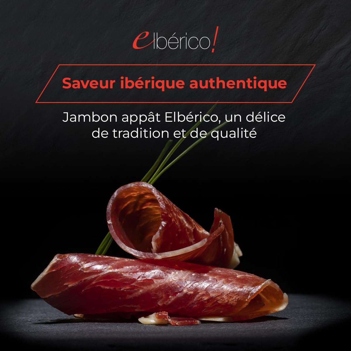 Jambon Ibérique de Cebo 50% Race Ibérique Désossé 1/4 Pièce - Affiné 24-36 Mois - Saveur Intense - Eibérico