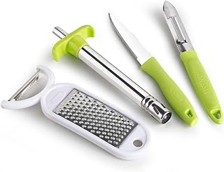 Ganesh 4 in 1 Combo Pack Included 1 Grater|1 Peeler - 1 Knife - 1 Gas Lighter|Multicolor - Plastic Price In India