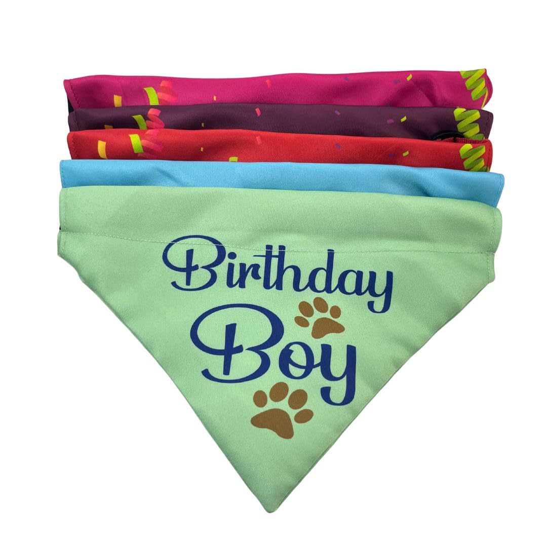 Birthday Boy Paw Print Bandana for Dogs (S) (B0CJ755TXC) Amazon Price History, Amazon Price Tracker
