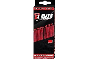 Elite Hockey Prolace 108-Inch Premium Waxed Hockey Laces (Red)