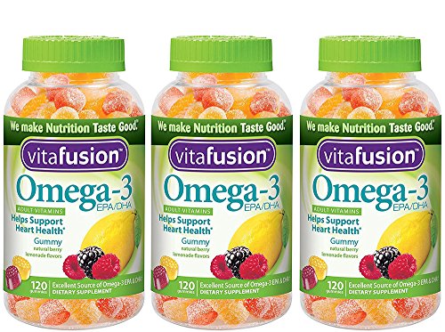 Vitafusion Omega-3 Gummies, 120 Count (3 Bottles)
