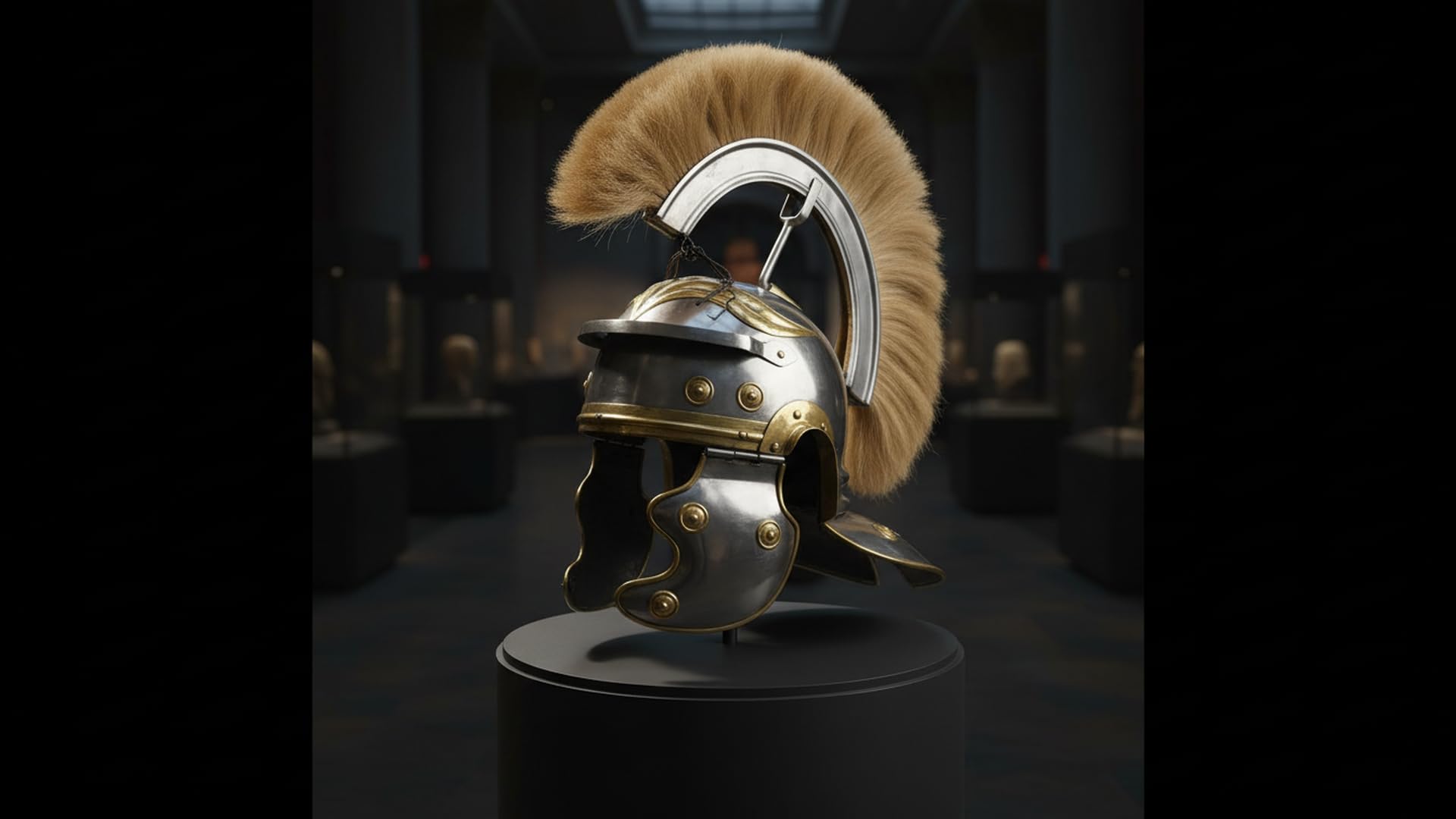 Roman Centurion Helm – Weiß Plume