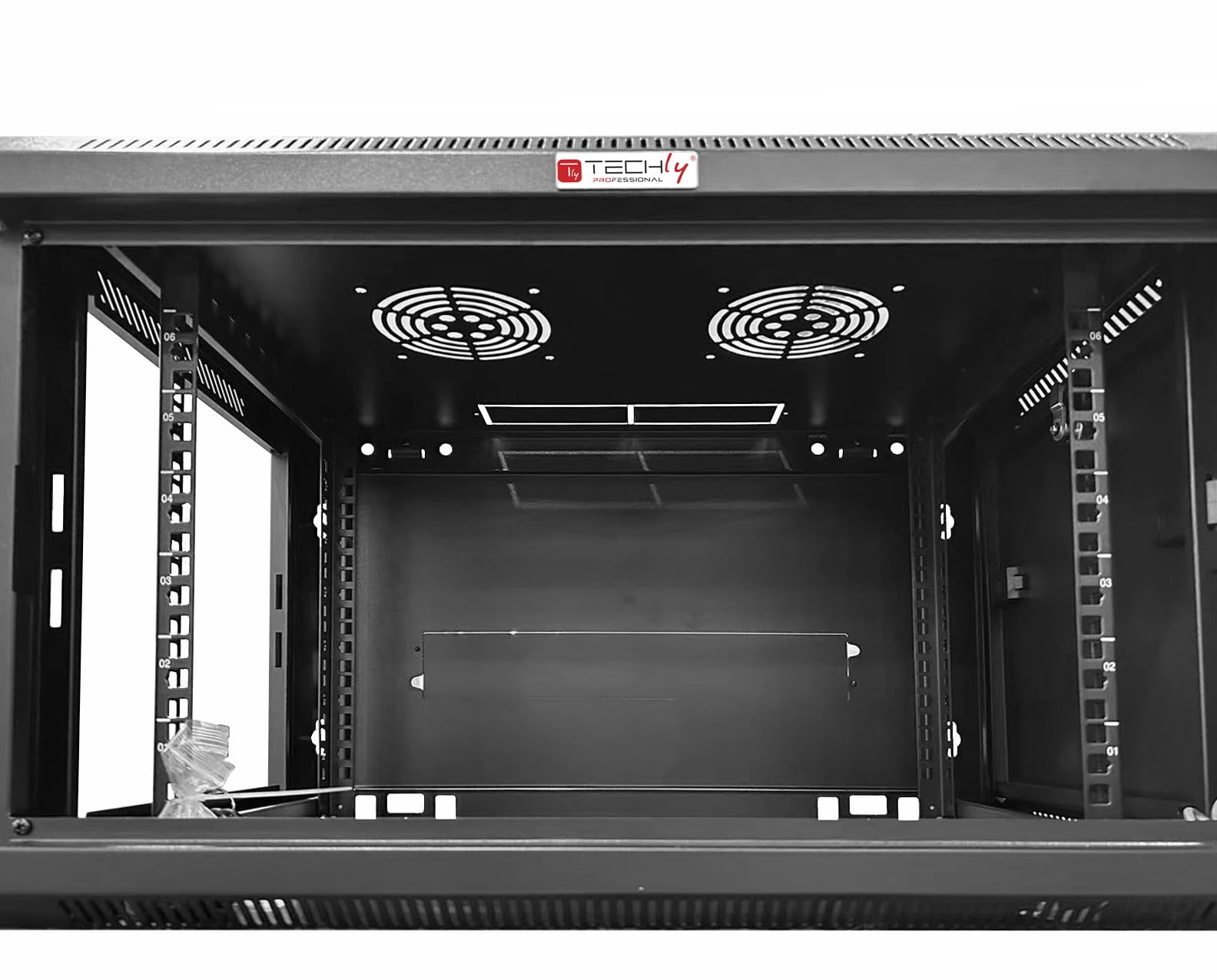 Techly Professional 620706 Armadio Rack 19" a Muro 20 unità Sezione Unica Prof. 600mm Nero Nero
