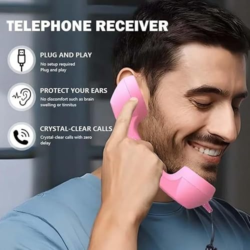 Miniatura 2 de Teléfono retro para iPhone y Android, nuevo receptor de teléfono celular con micrófono y altavoz, teléfono vintage de los años 90 para teléfonos