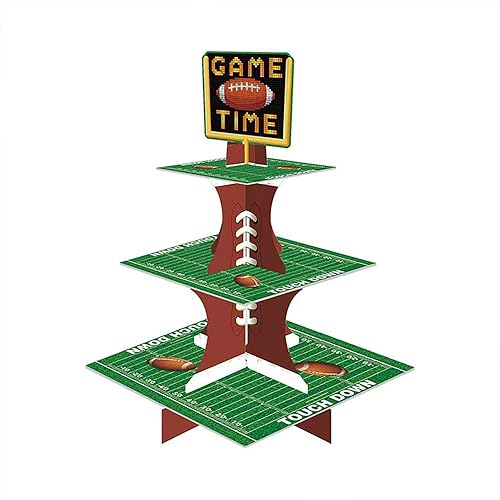 Torre de torta de fiesta temática de baloncesto, soporte para cupcakes de baloncesto (cuadrado - baloncesto)