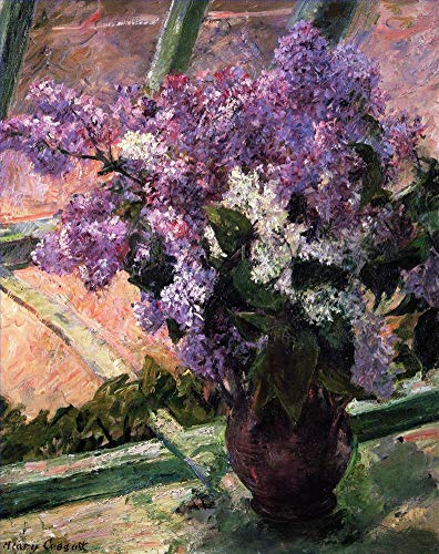 Peinture à l'huile Lilas dans une fleur de fenêtre Mary Cassatt fait main