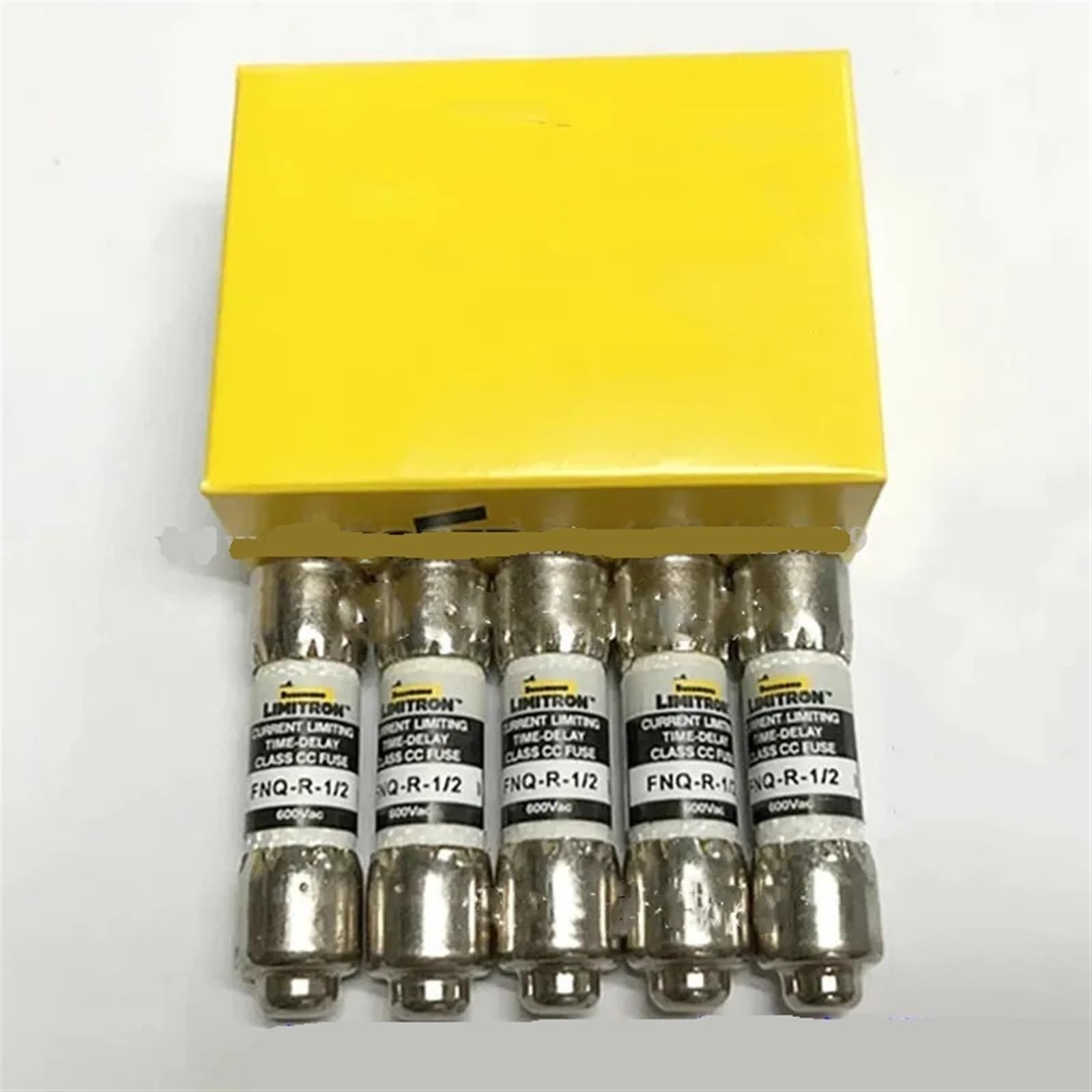 Peqyuacte 5V 10Pcs Time-Delay Fuse Fnq-R-1/2 Cc-Tron Fuses 0.5A 600V Ceramic Fuse
