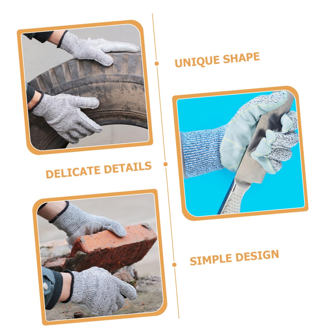 GAROZATION 1 Pair Garden Grooming Gloves Cut Resistant Puncture-proof Gardening Stab-proof Protective Work Gloves