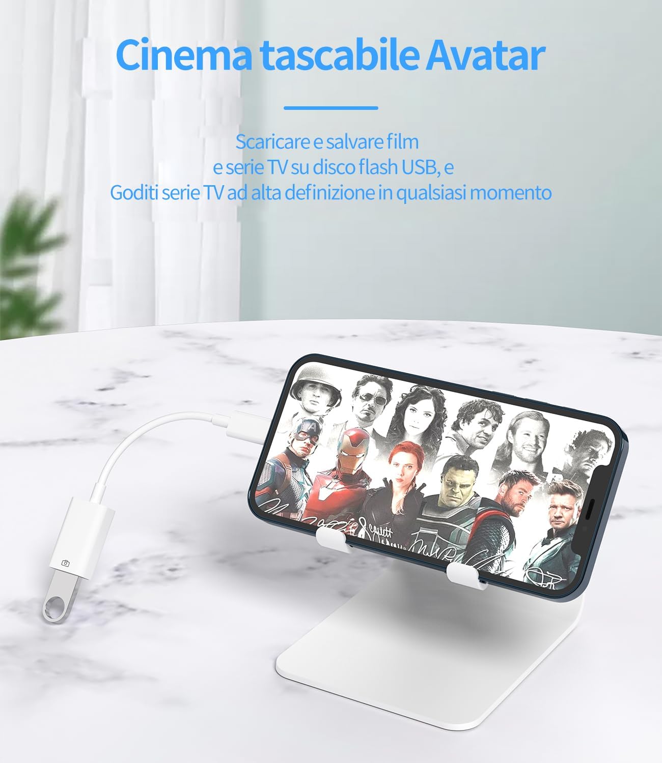 Adattatore da Lightning a USB Cavo OTG per Apple iPhone 14 13 12 11 Pro Max 7 8 Plus X SE XS XR Per iPad Air Chiavetta Scaricare Foto Mouse Lettore Schede Accessori Card Reader Jack Sdoppiatore