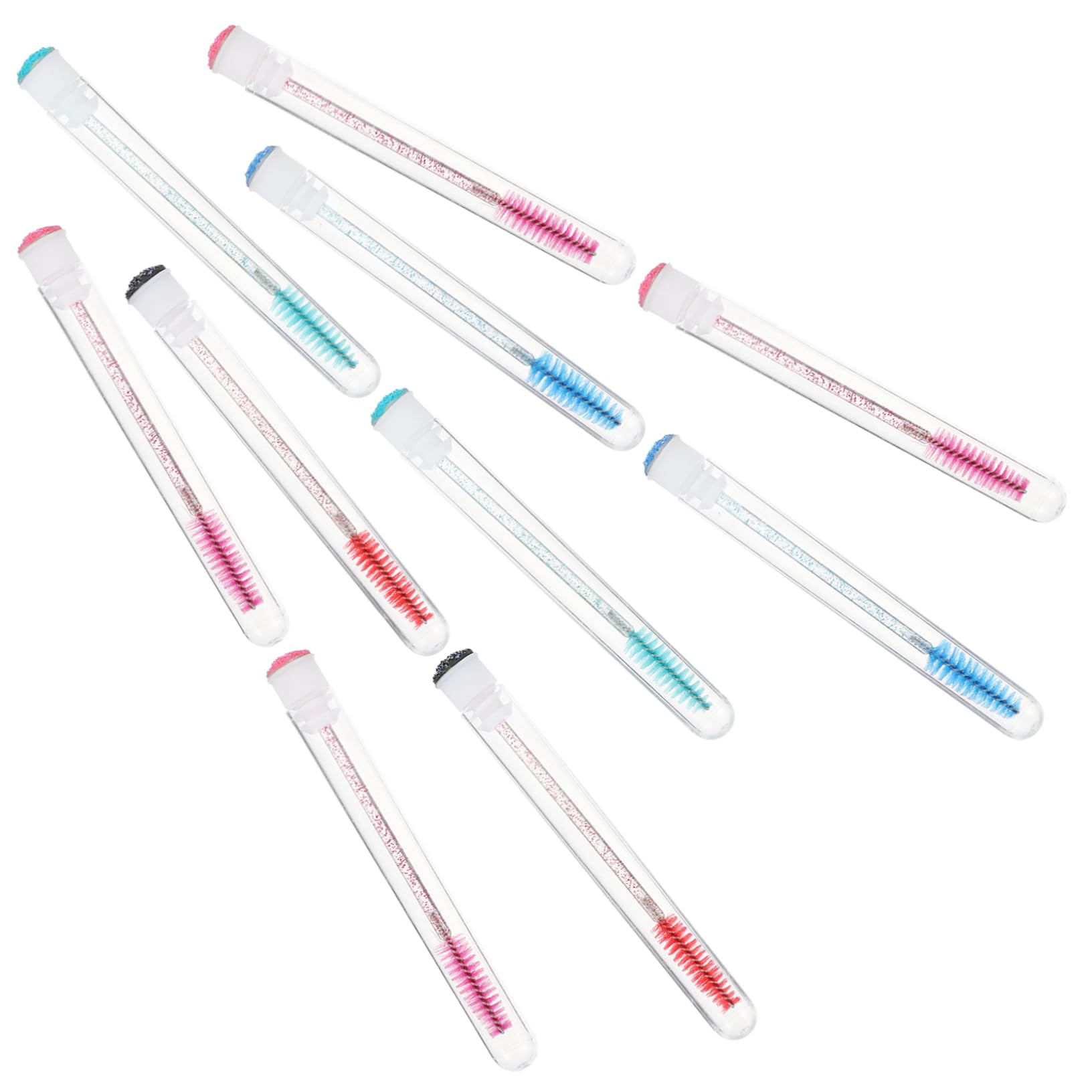 IWOWHERO Beauty Eyelash Tool 10pcs Eyelash Brush Tube Compact and Easy to Carry for Travel Random