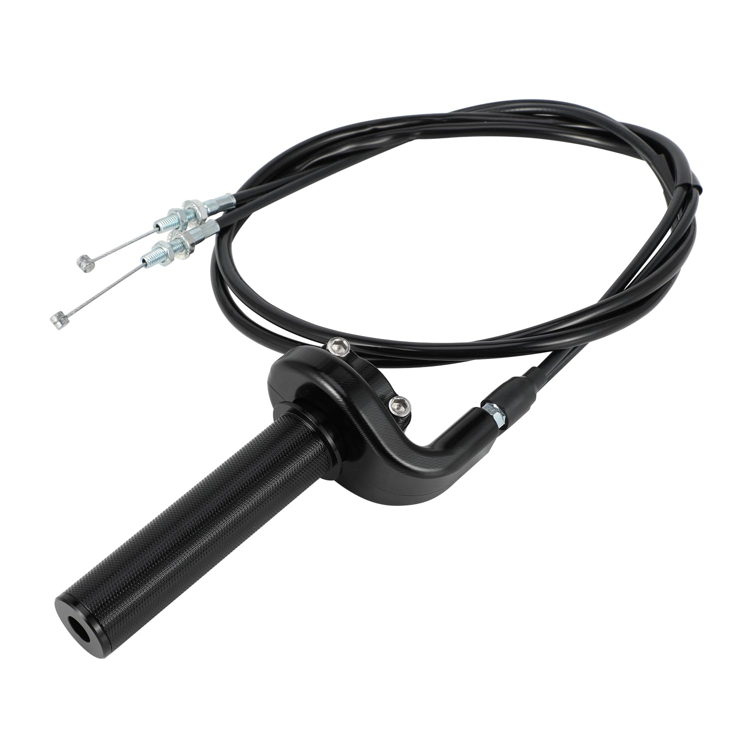 Assemblage d'Accélérateur Moto Universel avec Câble pour Motos Compatibles | Format Universel, Construction en Aluminium, Câble d'Accélérateur Inclus, Compatible avec Motos Compatibles