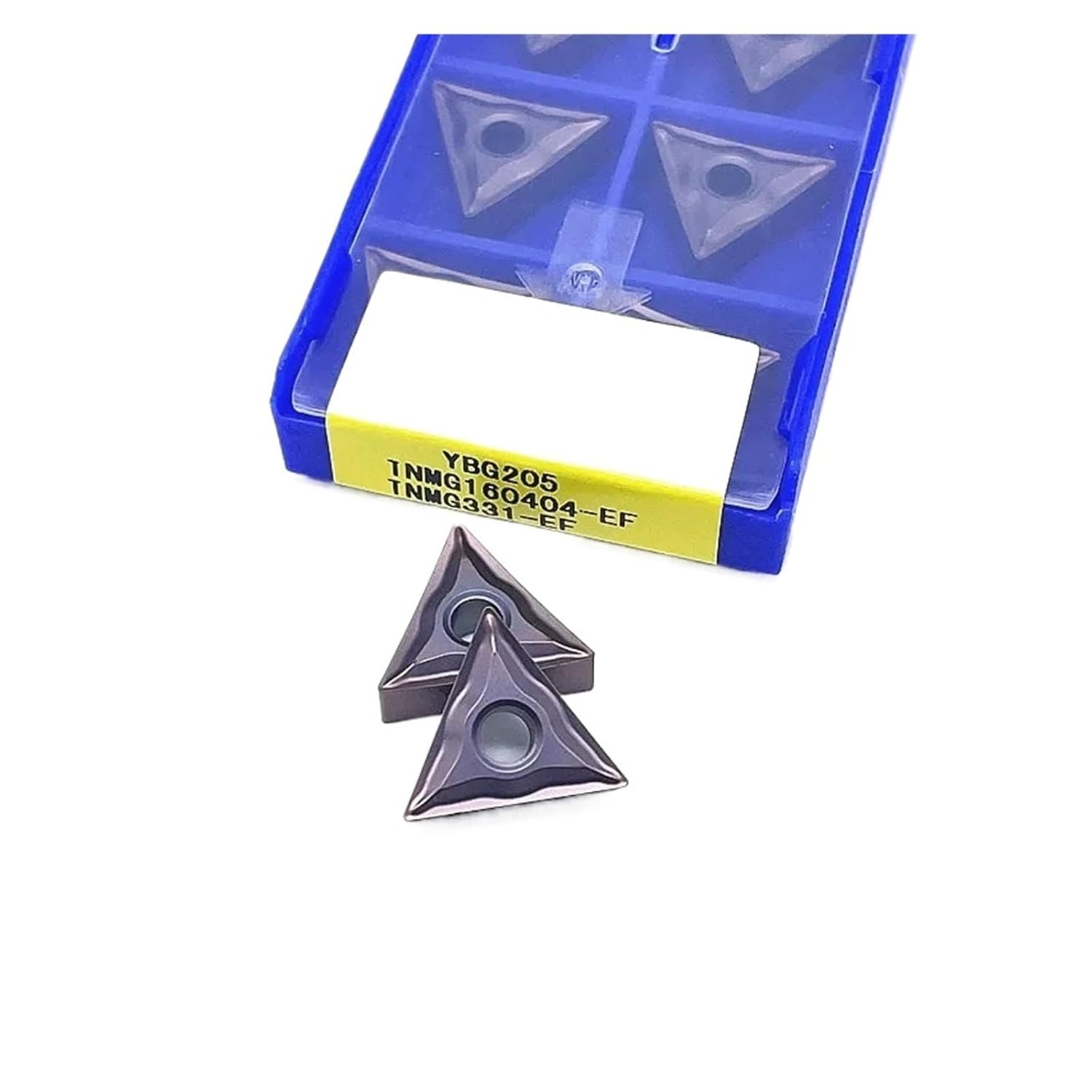 Metal indexable Turning Blade TNMG160404 TNMG160408-EF YBG205 Lathe Turning Blade Carbide Cutting Wear-Resistant Tool(TNMG160404-EF YBG205)
