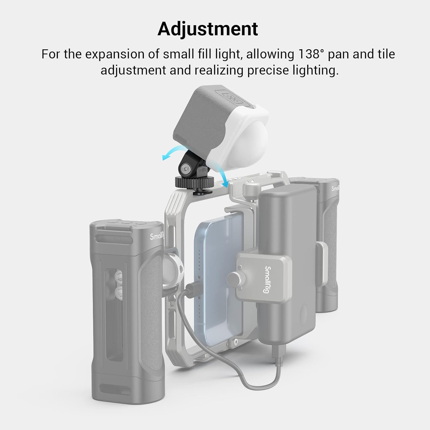 SmallRig 1/4" Mini Ball Head Cold Shoe Mount Adapter with 1/4"-20 Thread for Camera Phone Cage LED Video Light-3577 - Image 6