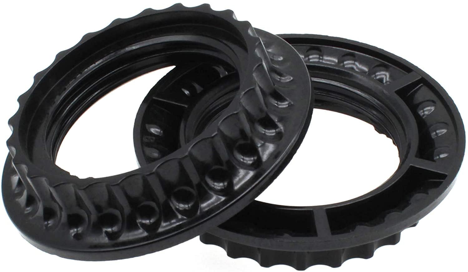 2 Pcs Phenolic Socket Shade Ring Lamp Shade Collar Rings E26 Light Socket Rings Retainer Rings and Replacement Adapter for Phenclic Sockets Only Outside Diameter: 2-3/16"(Black)-image-14