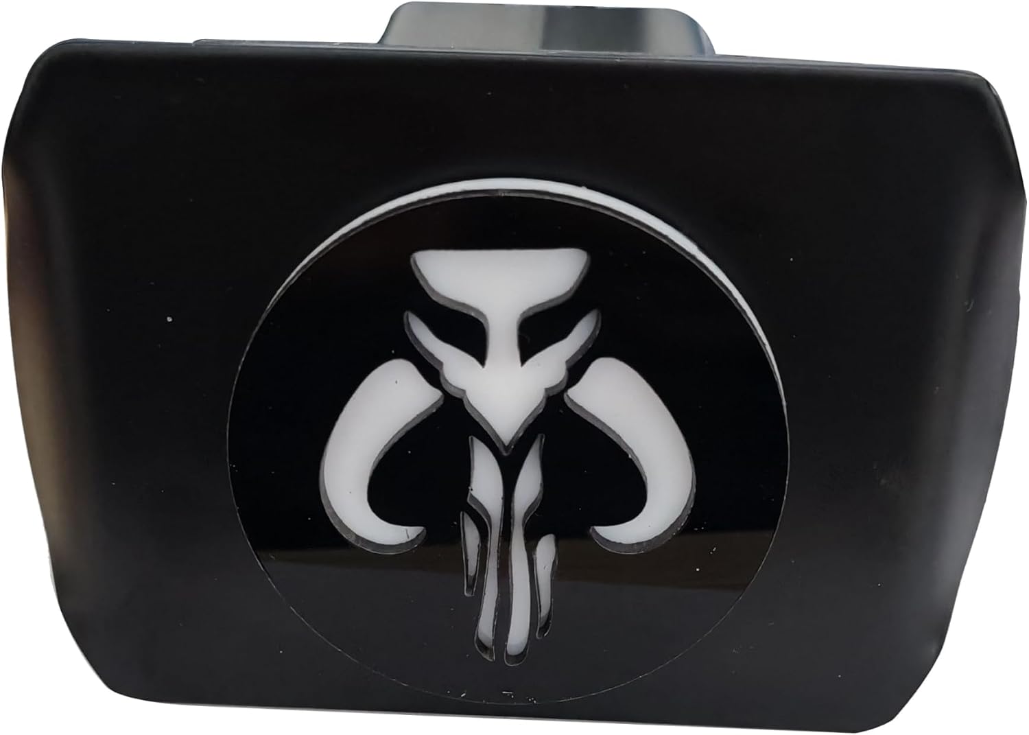 Metal Mythosaur Skull Trailer Hitch Cover Trailer Hitch Cover for 2'' Towing Rear Receiver Plug Cover SUV Pickup Trucks White