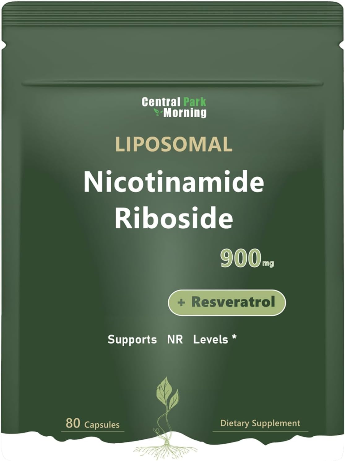 Liposomal Nicotinamide Riboside Supplement, Nicotinamide Riboside Resveratrol 900mg for Anti-Aging, Energy, 80 Capsules