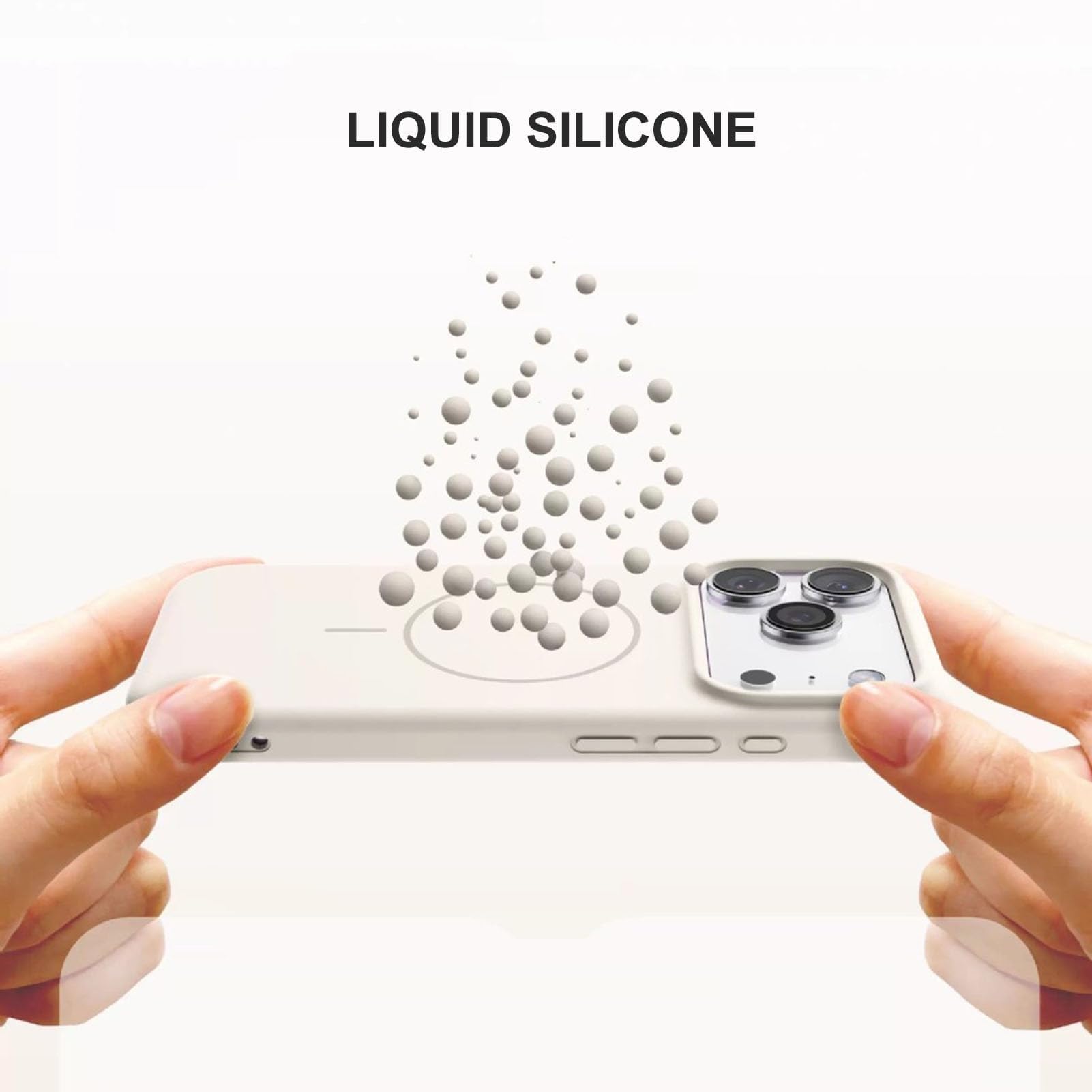 Generico Custodia Sottile Magnetica In Silicone Liquido For IPhone 17/17 Air/17 Pro/17 Pro Max, Copertura Minimalista Con Cinturino Da Polso Antigraffio E Ricarica Wireless(Pink,17 Air)