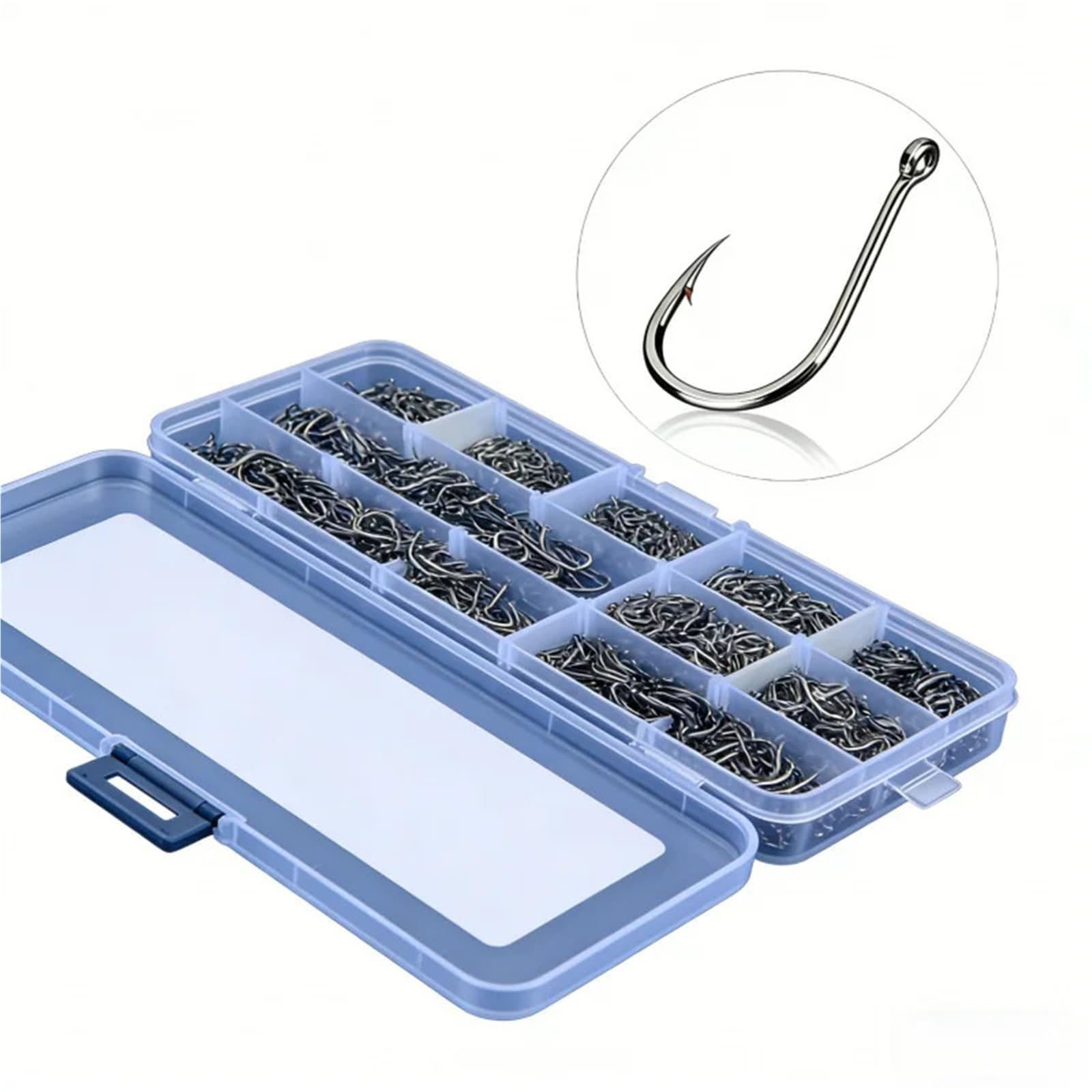 Ami da Pesca Amo da Pesca affilato in Acciaio al Carbonio con spinato3-12Specifiche multiple50-1600Set di Esche for Il Mare
