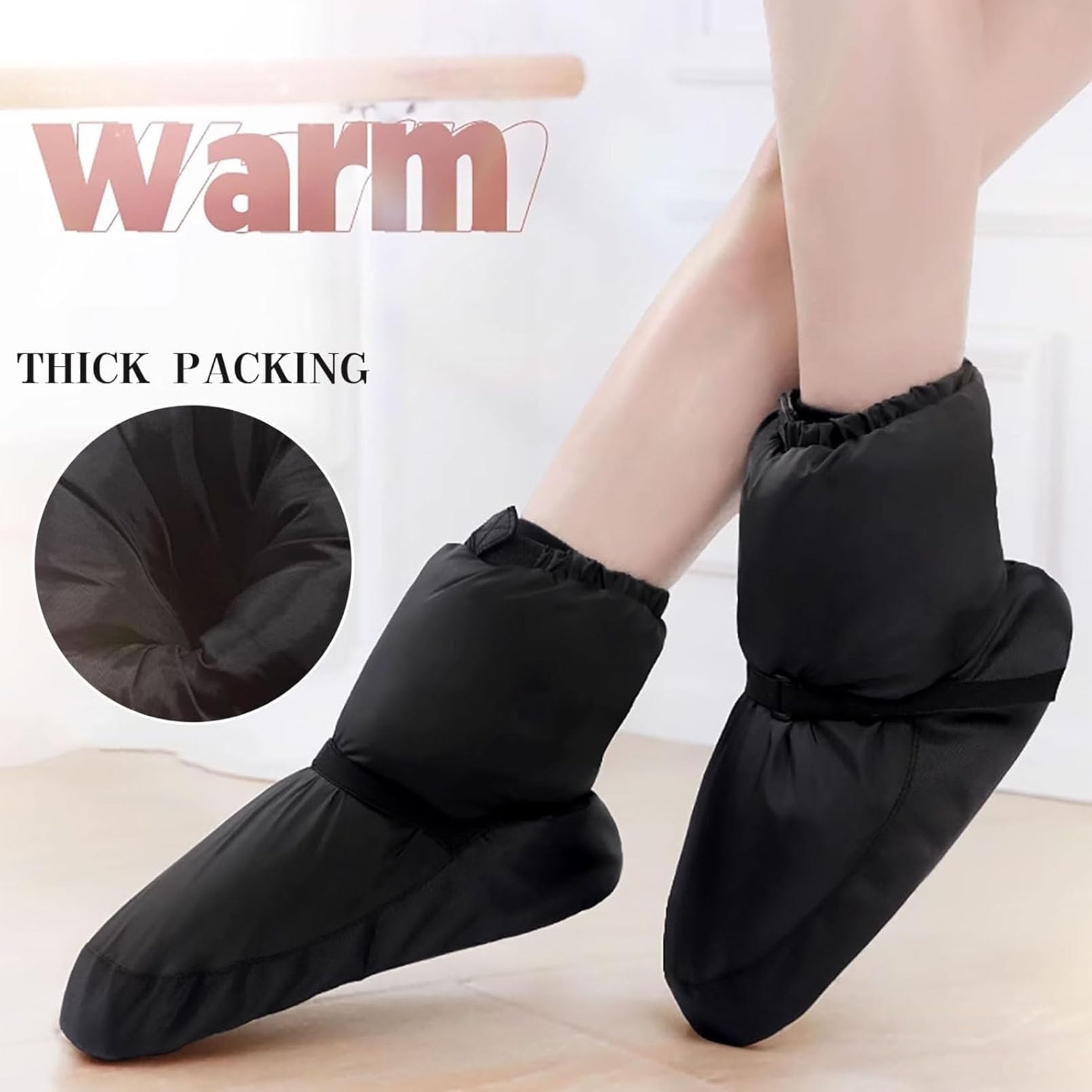 Générique Chaussures de Danse Bottes de Danse Chaudes pour Femme Fille Enfants, Chaussons d’échauffement Ballet Danse Classique Hiver, Chaussures d’entraînement Confort antidérapantes