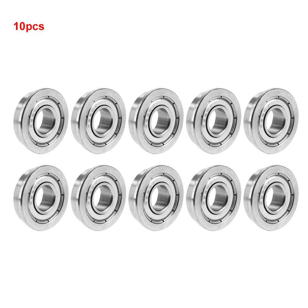 Roulement à Billes De Précision Radial à Bride 10Pcs F684ZZ Roulements à Billes Miniatures à