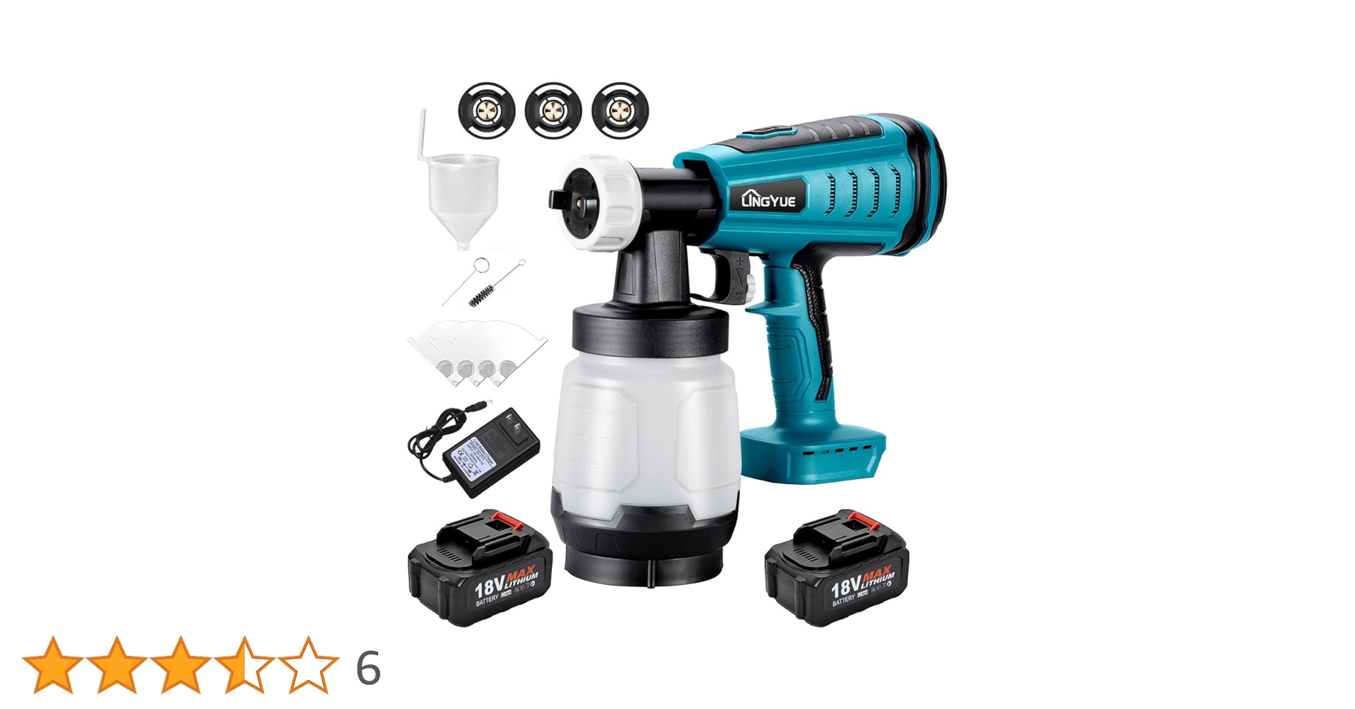 Amazon | LINGYUE コードレススプレーガン 電動スプレーガン