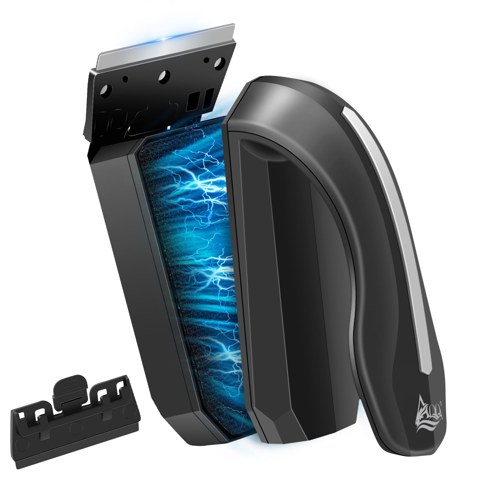 AQQA Aimant Aquarium Nettoyage, Brosse Aquarium Nettoyage Vitre, Brosse Magnétique pour Aquariums avec Grattoir pour Les Aquariums d'une épaisseur Maximale de 2.5 cm