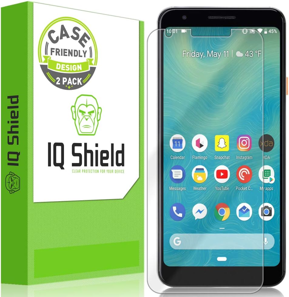 IQ Shield Screen Protector Compatible with Google Pixel 3a 5.6 inch (2-Pack)(Case Friendly) Anti-Bubble Clear Film
