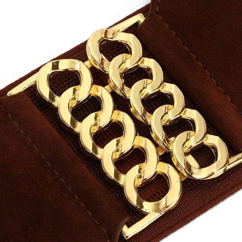 Women's Suede Elastic Wide Belt Decorative Elastic Waist Seal2