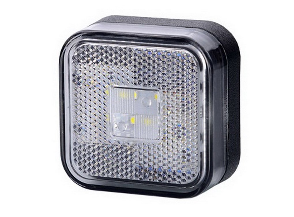 2 x 4 SMD LED blanco luz de posición Seitenleuchte 12V 24V con e-marca Positionsleuchte Auto Camiones automóviles automóviles Lámpara de luz de luz frente Universal