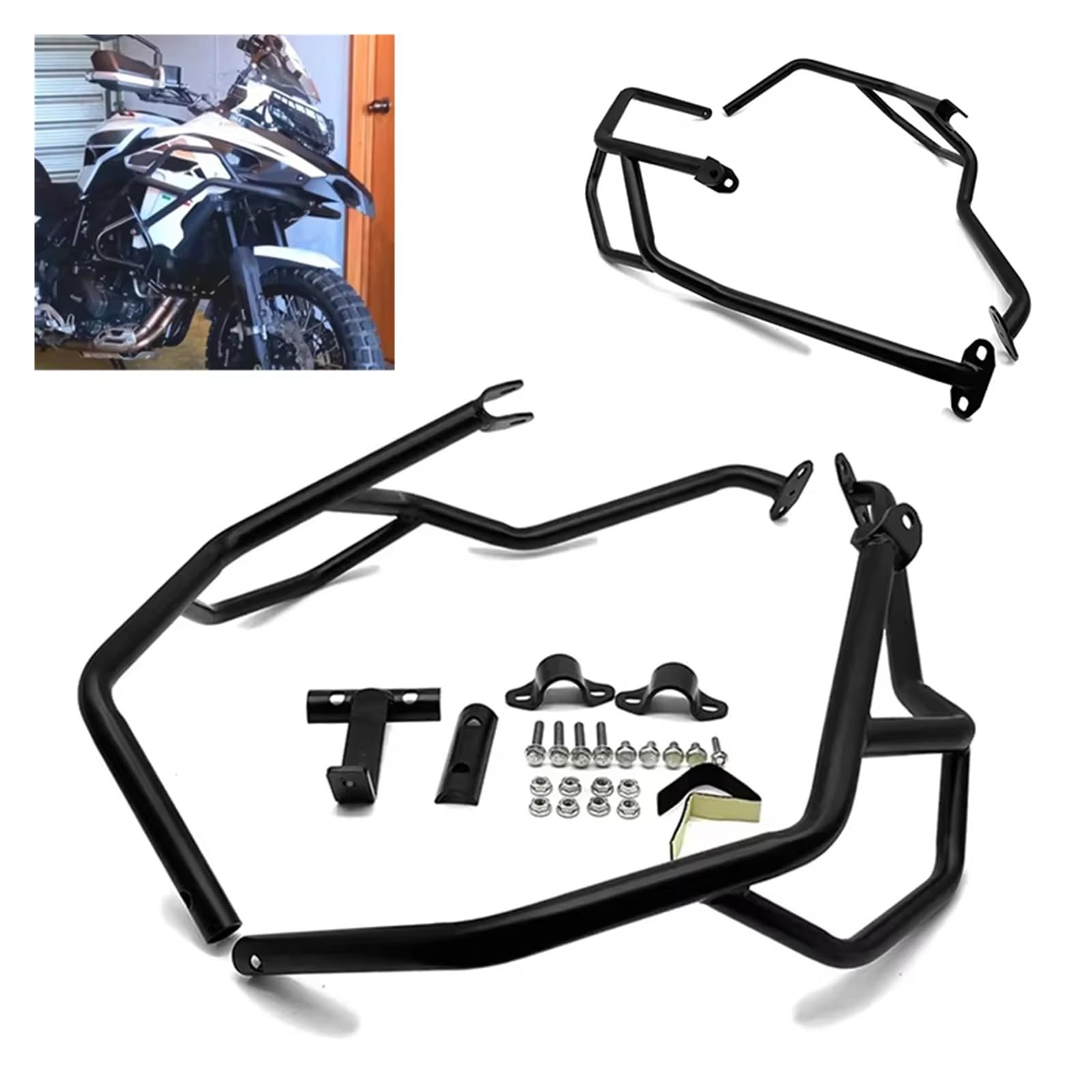 Paramotore Tubolare Per Benelli Per TRK502 Per TRK502X Per BJ500GS 2021 2022 2023 Paraurti Per Protezione Motore Moto Barra Protezione Telaio Gabbia Acrobatica Motorcycle motore Paraurti