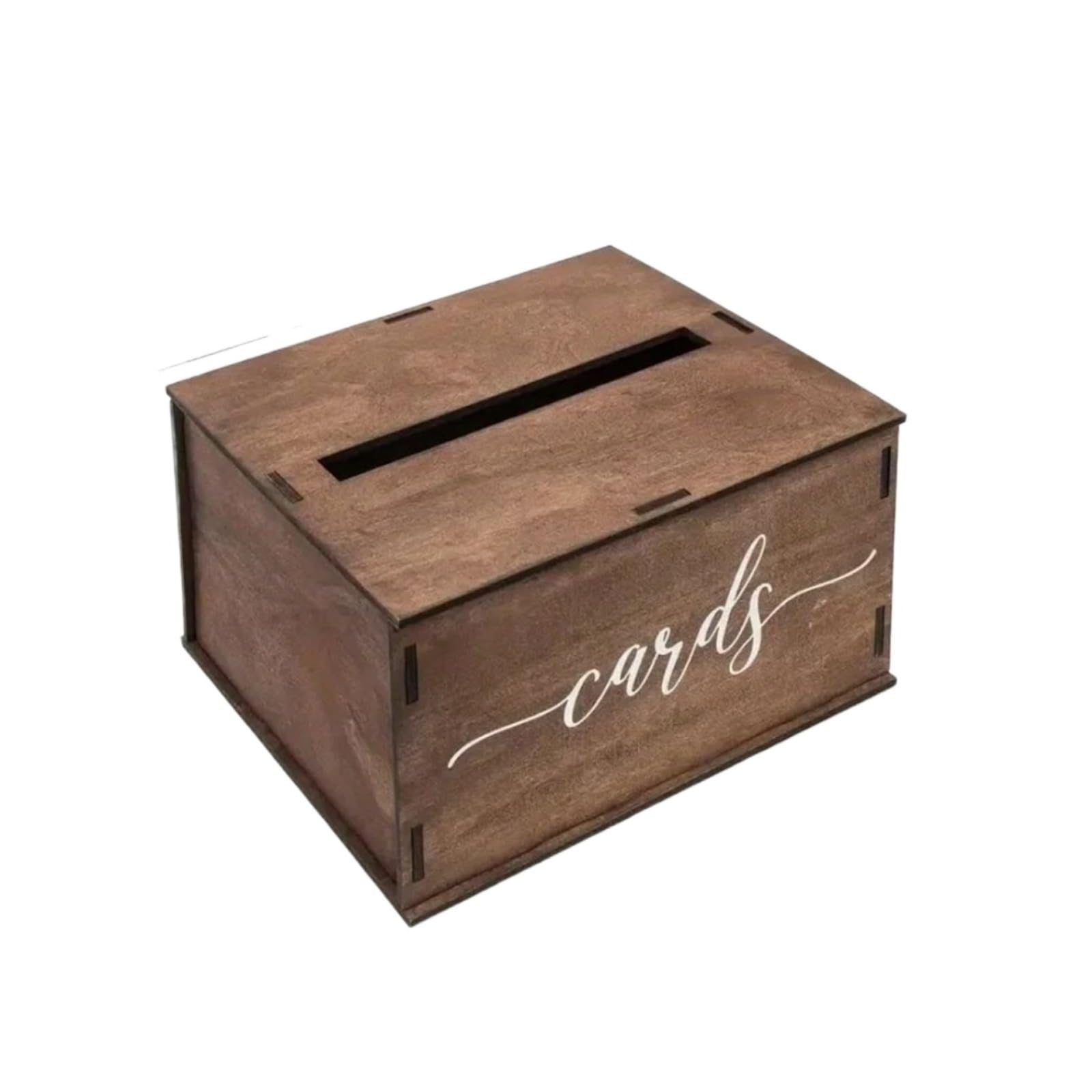 Scatole Per Biglietti Di Nozze Una semplice scatola regalo di nozze in legno fai da te, decorazione a cassetta usata for le carte di benvenuto alla cerimonia di laurea Per Matrimoni, Feste Di Fidanzam