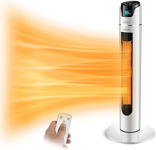 Calentador eléctrico de espacio para habitación grande calentador de torre de cerámica de 44 pulgadas con control remoto calentador de espacio de