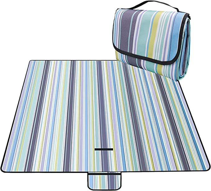 TENDULA Picnic mat 150x180cm, Travelling mats Foldable Waterproof, Large mat for Family Outdoor Garden, Washable Multicolor.