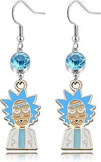 Rick Earrings Friendship Jewelry Scientist Adventure Fan Gift Rick Charms Quote Jewelry Rick Fans Gifts Movie Lovers Gifts