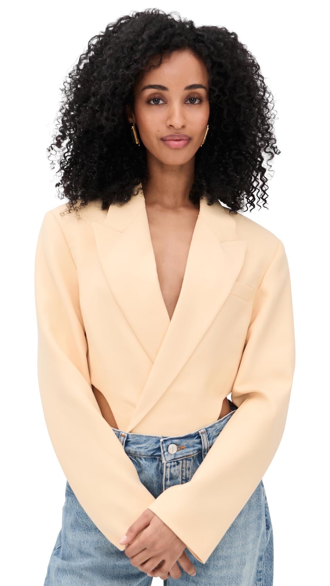 Photo 1 of Ronny Kobo Women's Florina Bodysuit, Banana, S