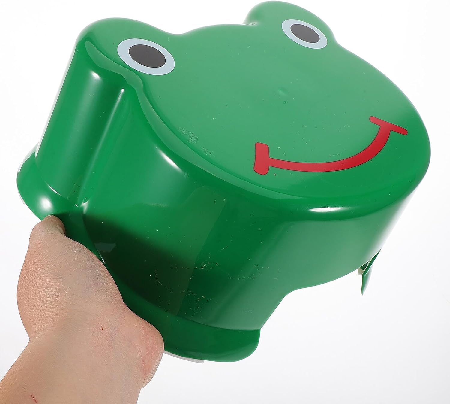 Cartoon Frog Step Stool for Kids - Non-Slip Portable Plastic Animal Small Bench, Thickened Low Footstool for Toddlers, Versatile Stepping Chair for Bathroom Kitchen Home and Kindergarten, Dark Green