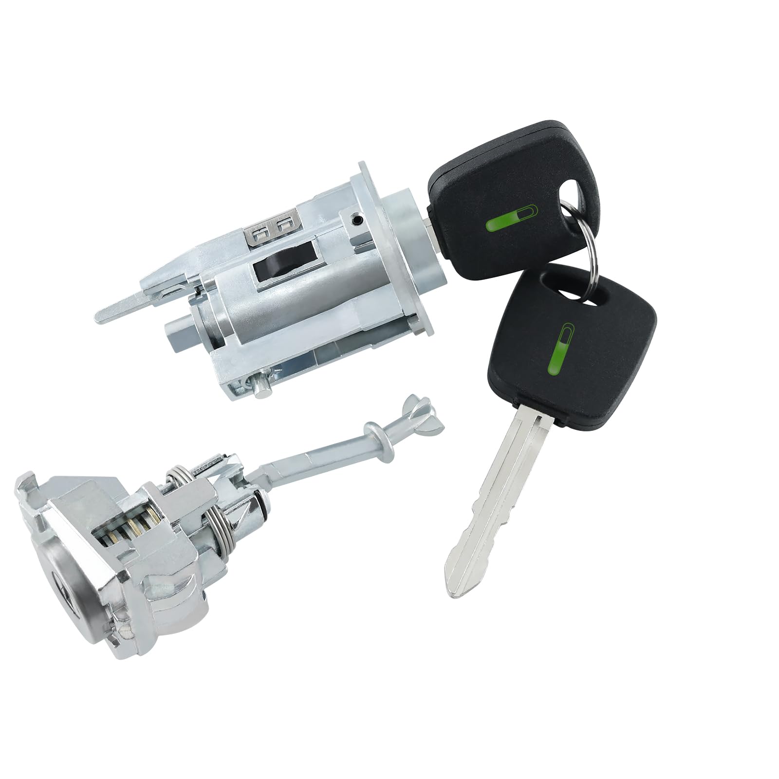 Aftermarket Ignition Lock Cylinder & Driver Door Lock Cylinder Set with Two Chip Keys Keyed Alike Fits 2003 2004 2005 2006 Toyota Camry 69057-06020