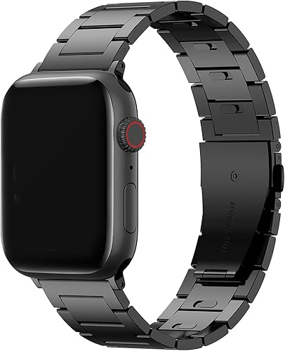 No necesita herramientas, pulsera de eslabones de acero inoxidable compatible con Apple Watch Band de 4945441.654in 41401.496in, correa de reloj de