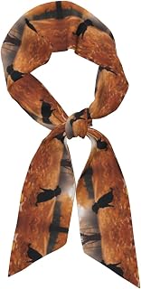 Leaves with dogs Decorative long scarf, lightweight headband hood, and unique tie scarf, size 46.9 * 3.1 inches, stylish and practical