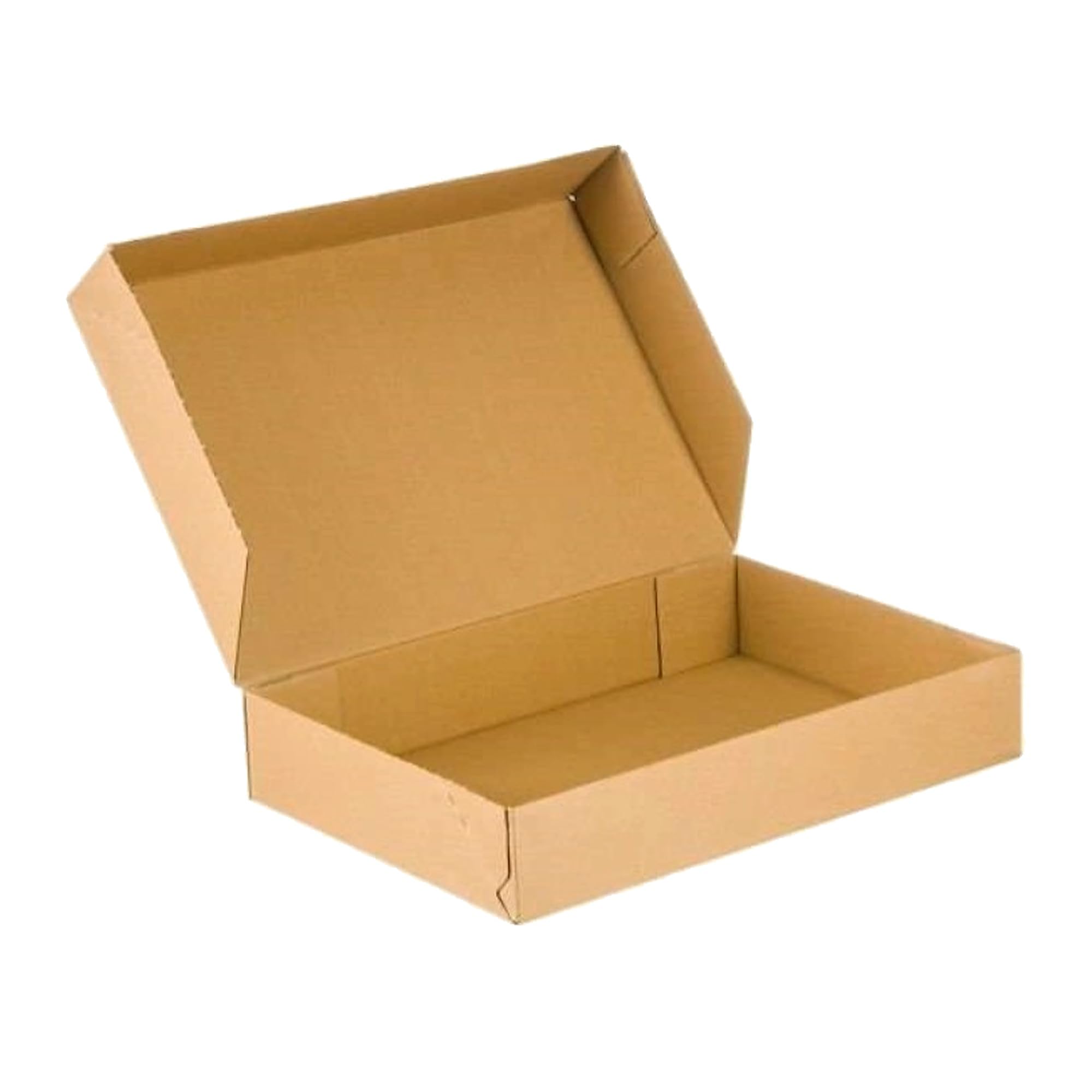 Packaging Hero Light 10 Pack Corrugated Cardboard Mailing Boxes, Gift Boxes, E-Commerce Box With Free Clear Round Stickers (32X22x6 Cm)