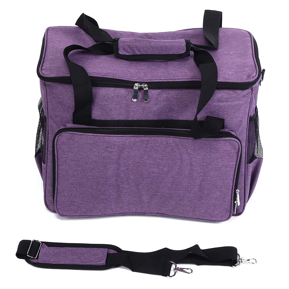 Haofy Funda Antipolvo para Máquina de Coser, Tela Oxford 600D Impermeable, Bolsa de Almacenamiento Multifuncional para Viajes y Uso Doméstico (Purple)